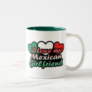 Ik hou van mijn Mexicaanse Vriendin Tweekleurige Koffiemok
