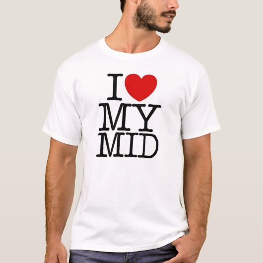 Ik hou van mijn middenpubliek t-shirt (Voorkant)