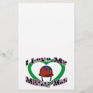 Ik hou van mijn militaire Man Briefpapier