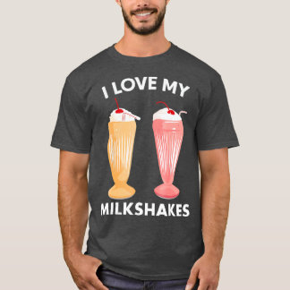 Ik hou van mijn milkshakes liefde milkshake minnaa t-shirt