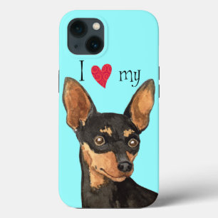 Ik hou van mijn Min Pin iPhone 13 Hoesje