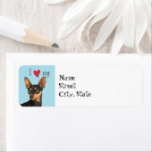 Ik hou van mijn Min Pin Etiket (Insitu)