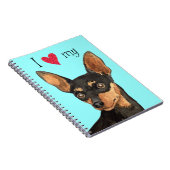 Ik hou van mijn Min Pin Notitieboek (Rechterzijde)