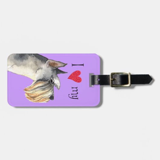 Ik hou van mijn miniatuur Schnauzer Bagagelabel (Voorkant horizontaal)