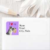 Ik hou van mijn miniatuur Schnauzer Etiket (Insitu)