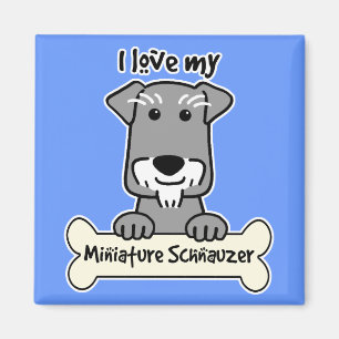 Ik hou van mijn miniatuur Schnauzer Magneet