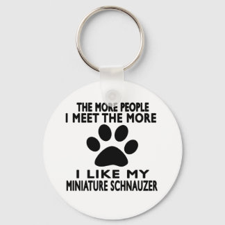 Ik hou van mijn Miniatuur Schnauzer. Sleutelhanger