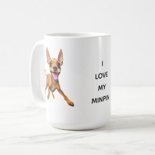 IK HOU VAN MIJN MINPIN minpin dwergpinscher hond v Koffiemok