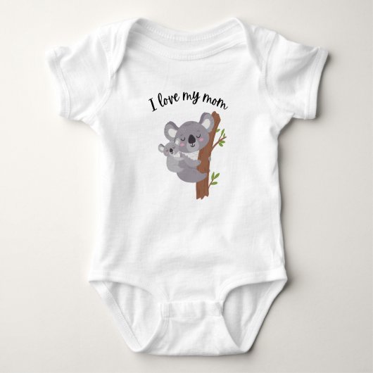 Ik hou van mijn moeder bodysuit - nieuwe baby's, M (Voorkant)