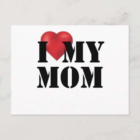 Ik hou van mijn moeder briefkaart (Voorkant)