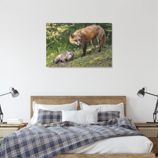 Ik hou van mijn moeder canvas afdruk (Insitu (Slaapkamer))