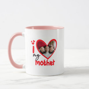 Ik hou van mijn moeder Foto Gift Classic Mok, 11 o Mok