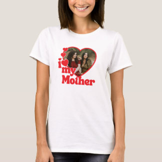 Ik hou van mijn moeder Hart Foto Moederdag T-shirt