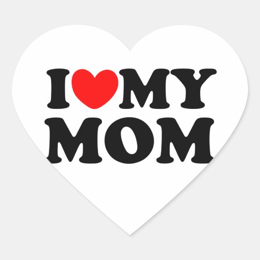 Ik hou van mijn moeder hart sticker (Voorkant)