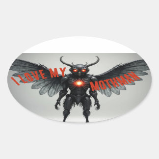 Ik hou van mijn moeder ovale sticker