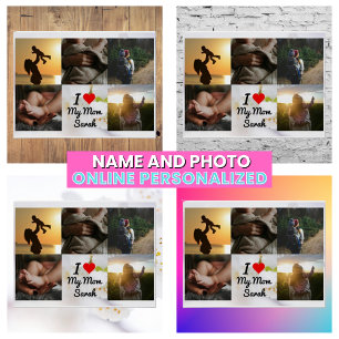 Ik hou van mijn moeders fotocollage Moeder Modern Perfect Poster