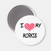 Ik hou van mijn Morkie Magneet (Voorkant / Achterkant)