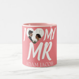 IK HOU VAN MIJN MR. PAAR, FOTO AANPASSEN TWEEKLEURIGE KOFFIEMOK