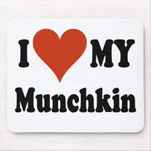 Ik hou van mijn munchkin Cat Gifts en Apparel Muismat