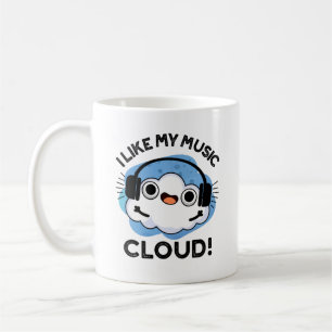 Ik hou van mijn Music Cloud Funny Weather Pun Koffiemok