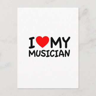 Ik hou van mijn muzikant briefkaart