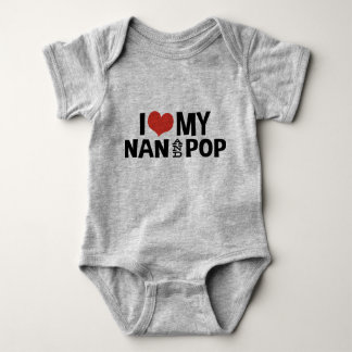 Ik hou van mijn Nan en Pop Baby Beanie Romper
