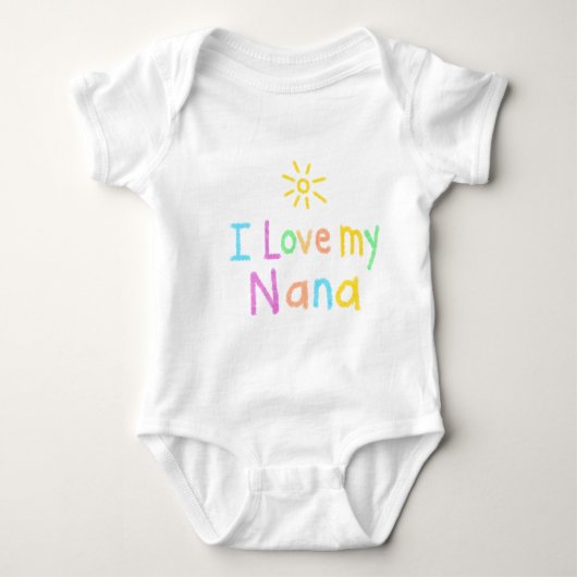 Ik hou van mijn Nana Baby Bodysuit (Voorkant)