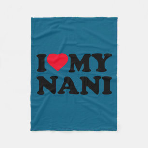 Ik hou van mijn Nani Hart Oma Familie Lange Mouwen Fleece Deken