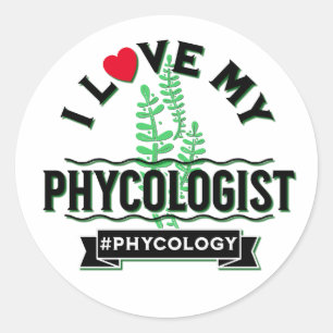Ik hou van mijn natuurkundige Algology Valentijn D Ronde Sticker