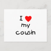 Ik hou van mijn neef briefkaart (Voorkant)