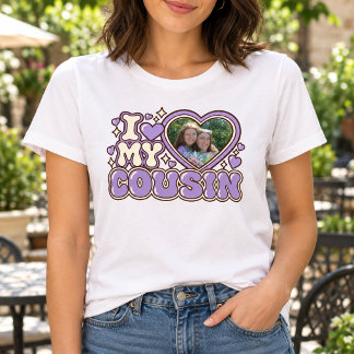Ik hou van mijn neef/neefje gepersonaliseerde hart t-shirt
