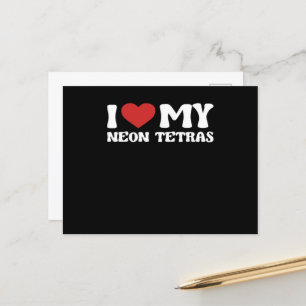 Ik hou van mijn Neon Tetras Funny Valentijnsdag Briefkaart