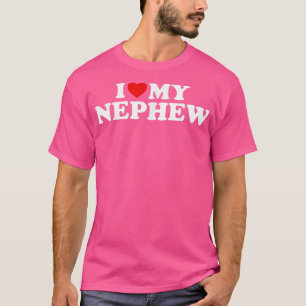 Ik hou van mijn Nephew rood hart T-shirt