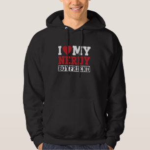 Ik hou van mijn nerd-achtige vriendje koppelaarste hoodie