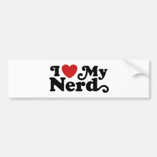 Ik hou van mijn nerd bumpersticker