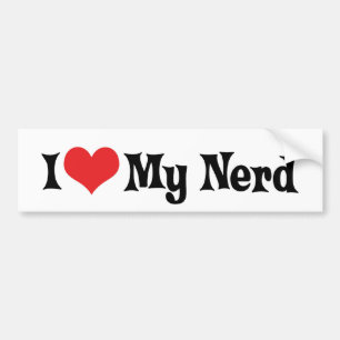 Ik hou van mijn nerd bumpersticker