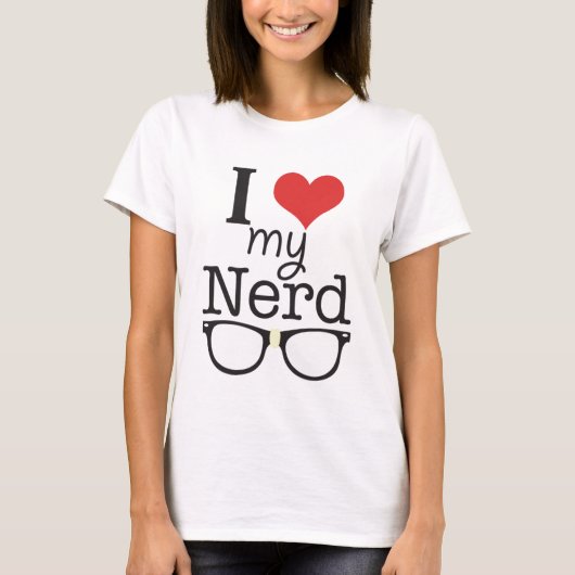Ik hou van mijn nerd T-shirt (Voorkant)