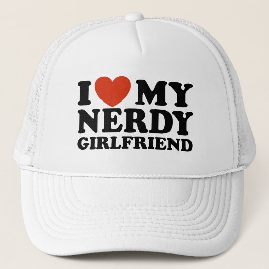 Ik hou van mijn Nerdy Vriendin Trucker Pet (Voorkant)