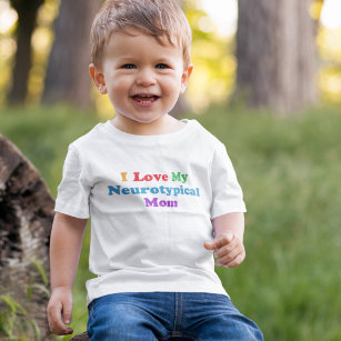 Ik hou van mijn neurotypische mam Funny Autisme Cu Kinder Shirts