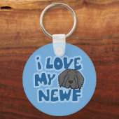 Ik hou van mijn Newf Sleutelhanger (Voorkant)