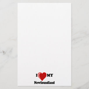 Ik hou van mijn Newfoundland Dog Briefpapier