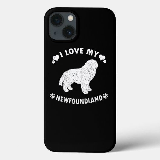 Ik hou van mijn Newfoundland Puppy Dog Gift Idee Case-Mate iPhone Case (Achterkant)