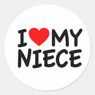 Ik hou van mijn nicht ronde sticker
