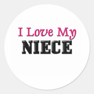 Ik hou van mijn nicht ronde sticker