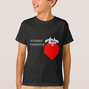 Ik hou van mijn nieuwe koe klep hartpatiënt t-shirt