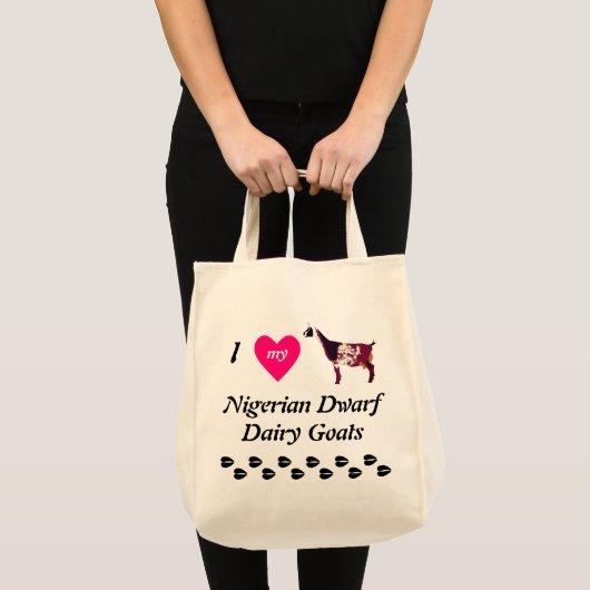 Ik hou van mijn Nigeriaanse Dwarf Dairy Goats Tote Bag (Voorkant (product))