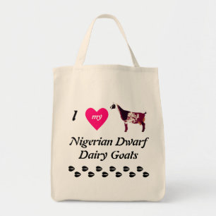 Ik hou van mijn Nigeriaanse Dwarf Dairy Goats Tote Bag