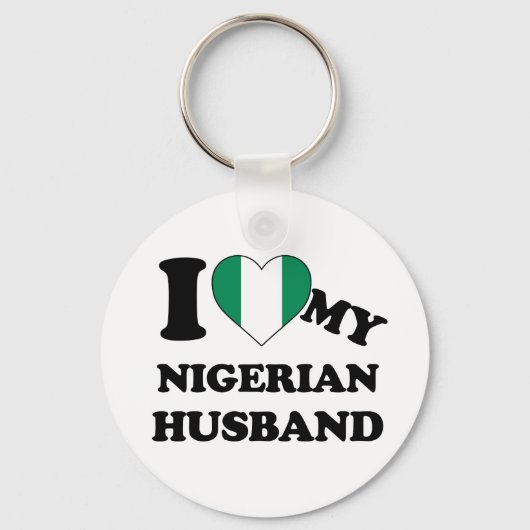 Ik hou van mijn Nigeriaanse man Sleutelhanger (Voorkant)