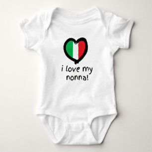 Ik hou van mijn nonna Italiaans Baby Bodysuit Shir