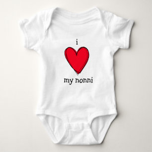 ik hou van mijn nonni , italiaanse oma of opa baby romper